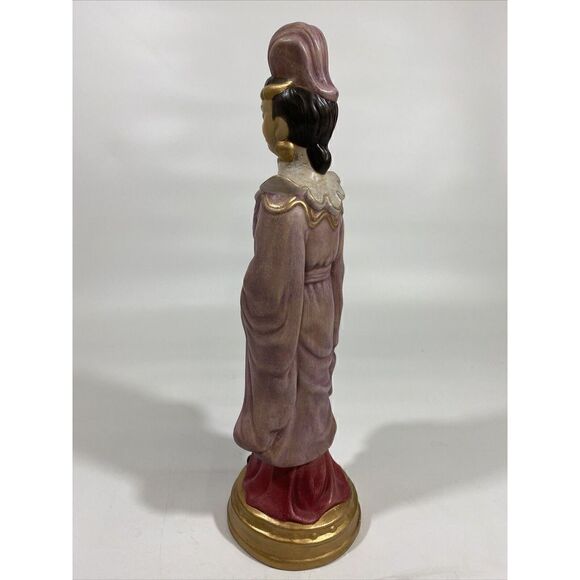Vintage Midcentury Modern MCM Asian Woman Geisha Figurine Sculpture 13.5" - Picture 4 of 9